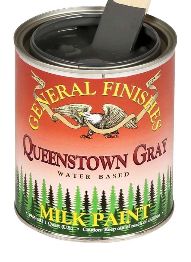 General Finishes Water Based Milk Paint, 1 Quart, Queenstown Gray | Amazon (US)