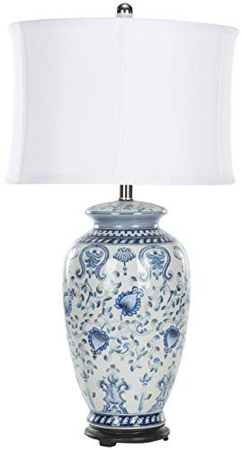 SAFAVIEH Lighting Collection Paige Blue/ White Ginger Jar Chinoiserie 29-inch Bedroom Living Room Home Office Desk Nightstand Table Lamp (LED Bulb Included) | Amazon (US)