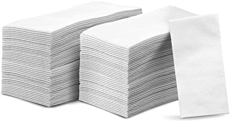 [200 Count] Linen-Feel Guest Towels - Disposable Cloth Dinner Napkins, Bathroom Paper Hand Towels... | Amazon (US)