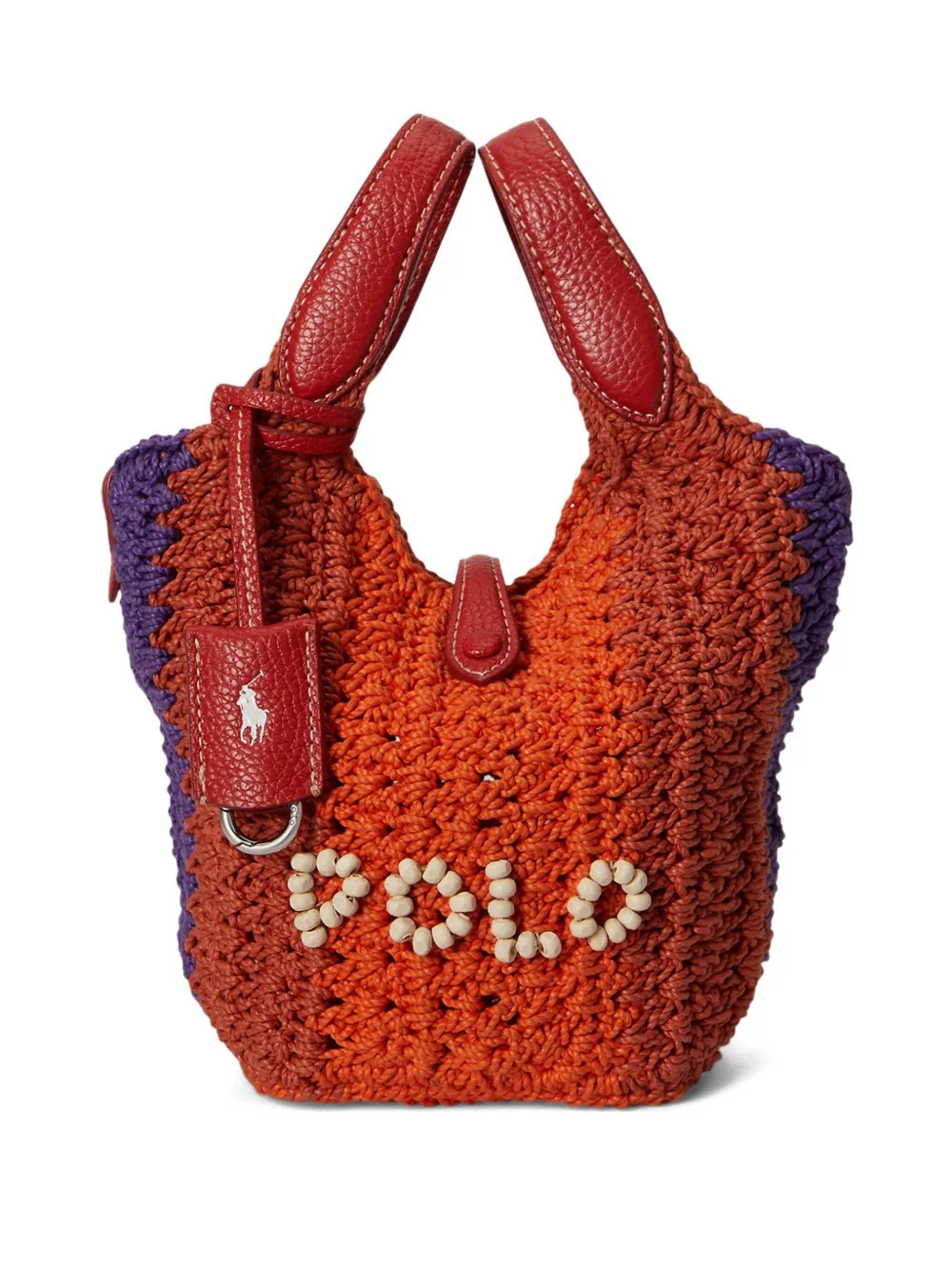Polo Ralph Lauren Polo Play crochet tote bag - Red | Farfetch Global