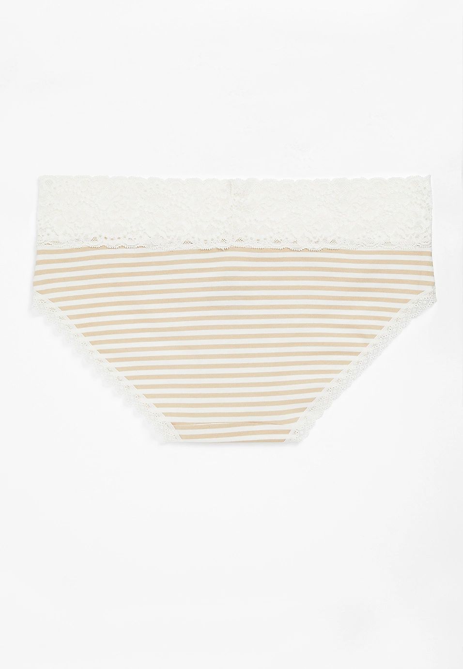 Comfy Stretch White Striped Cotton Hipster Panty | Maurices