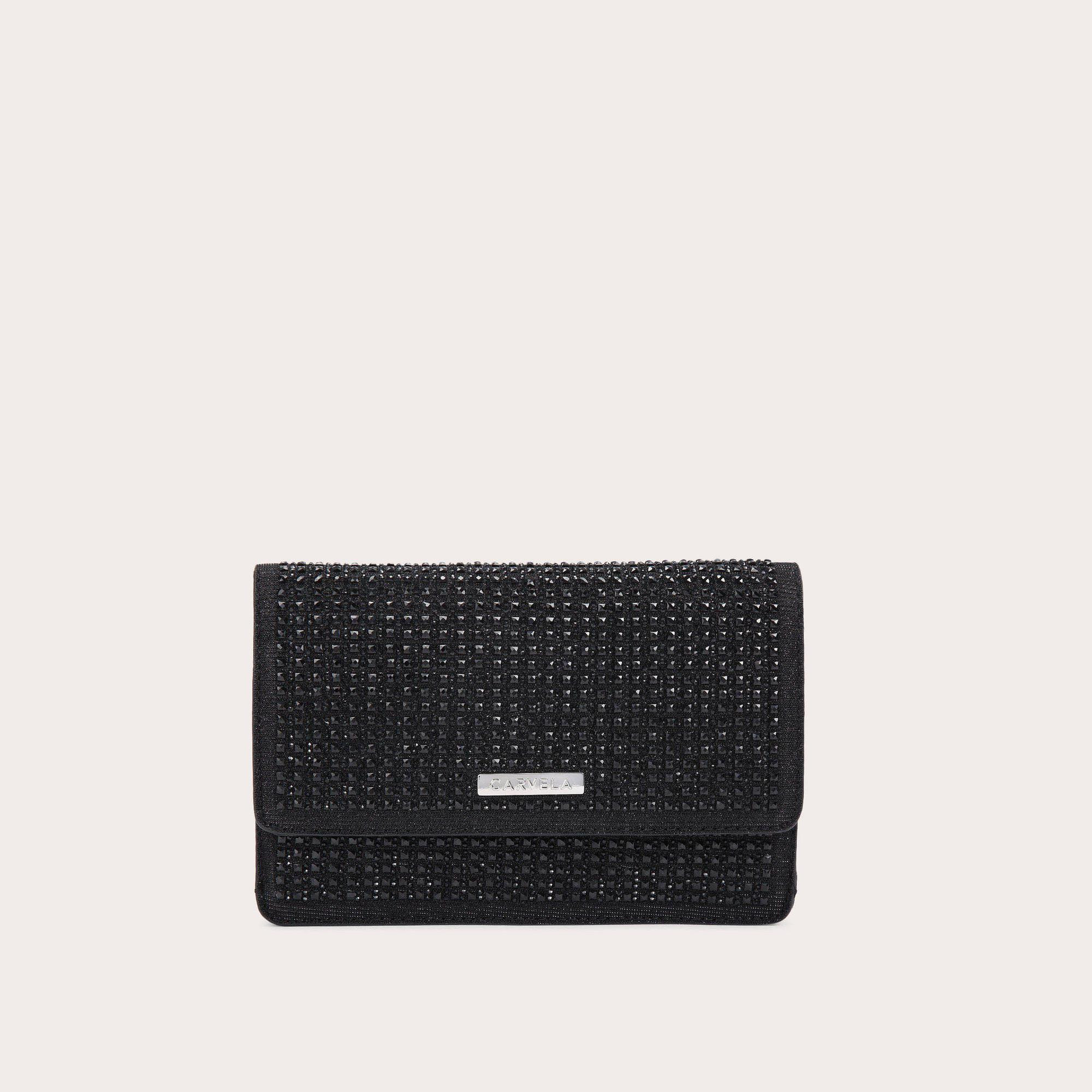 KIANNI CLUTCH Black Jewelled Vegan Clutch Bag by CARVELA | Carvela
