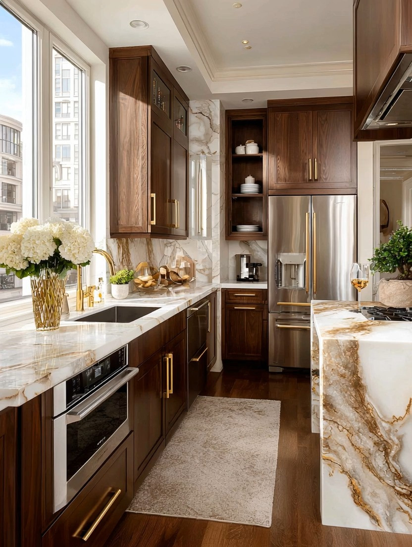 Gold Accent Kitchen Refresh — Made Easy

You don’t need a full renovation to transform your kitchen.

Sometimes, it’s just the hardware.

Start here:

• Swap your drawer and cabinet handles for brushed gold
• Replace your faucet with a warm gold finish
• If budget allows, upgrade to appliances with gold handles

That’s it.

The contrast of rich wood cabinetry, marble surfaces, and brushed gold instantly creates a cohesive, elevated look — without touching your layout.

Why it works:

• Gold warms up darker cabinetry
• It softens marble and stone
• It adds a subtle luxury touch without feeling flashy
• It makes the entire kitchen feel intentional

This is the kind of upgrade that makes guests think you redid the whole space — when really, you just refined the details.

Small changes. Major impact. Elegant results. 

 #LTKHome