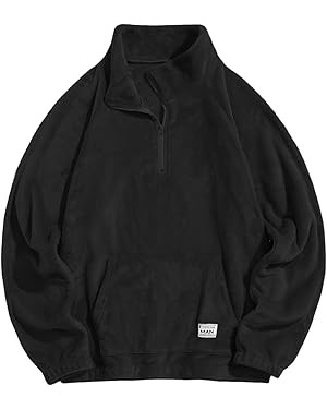 ZAFUL Mens 1/4 Zipper Fleece Sherpa Pullover Sweatshirt Ethnic Aztec Printed Kangaroo Pocket Fall... | Amazon (US)