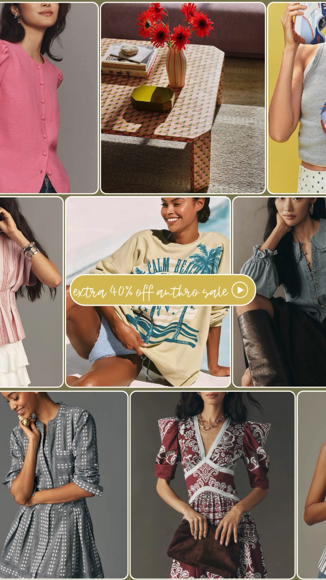 Anthro sale extra 40% off !! 

#LTKSaleAlert