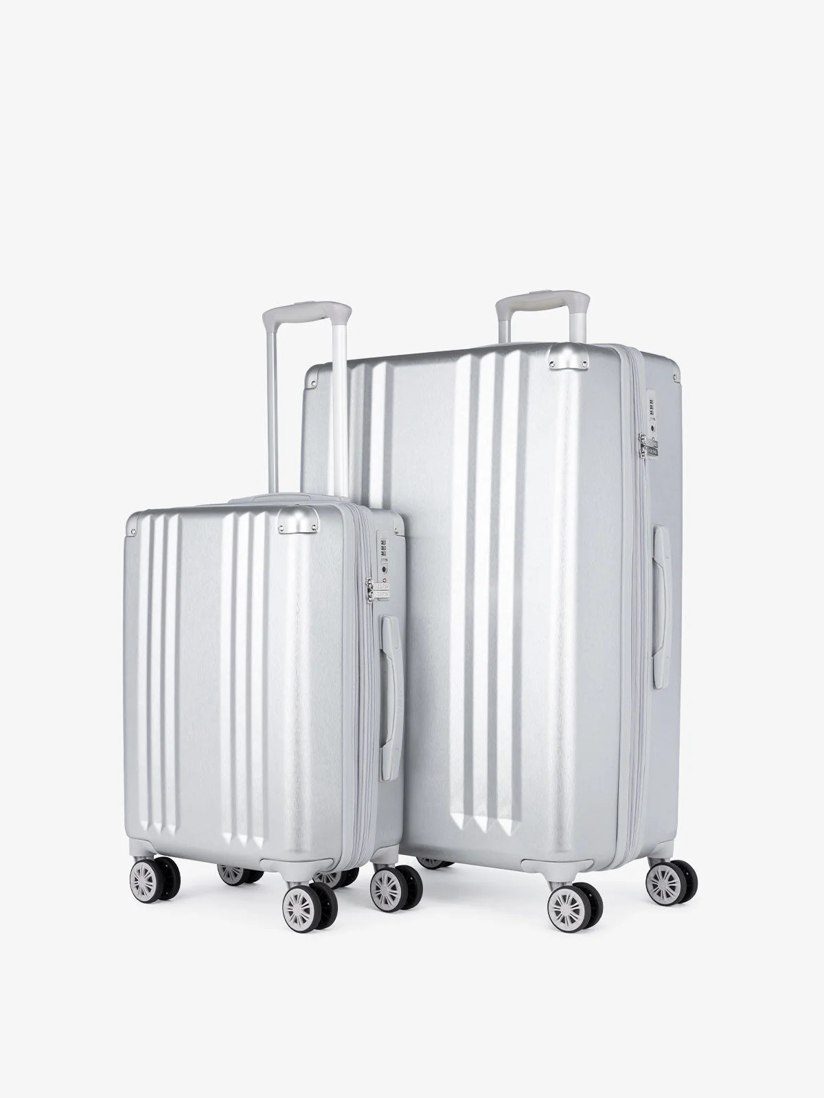 Ambeur 2-Piece Luggage Set in Silver | CALPAK