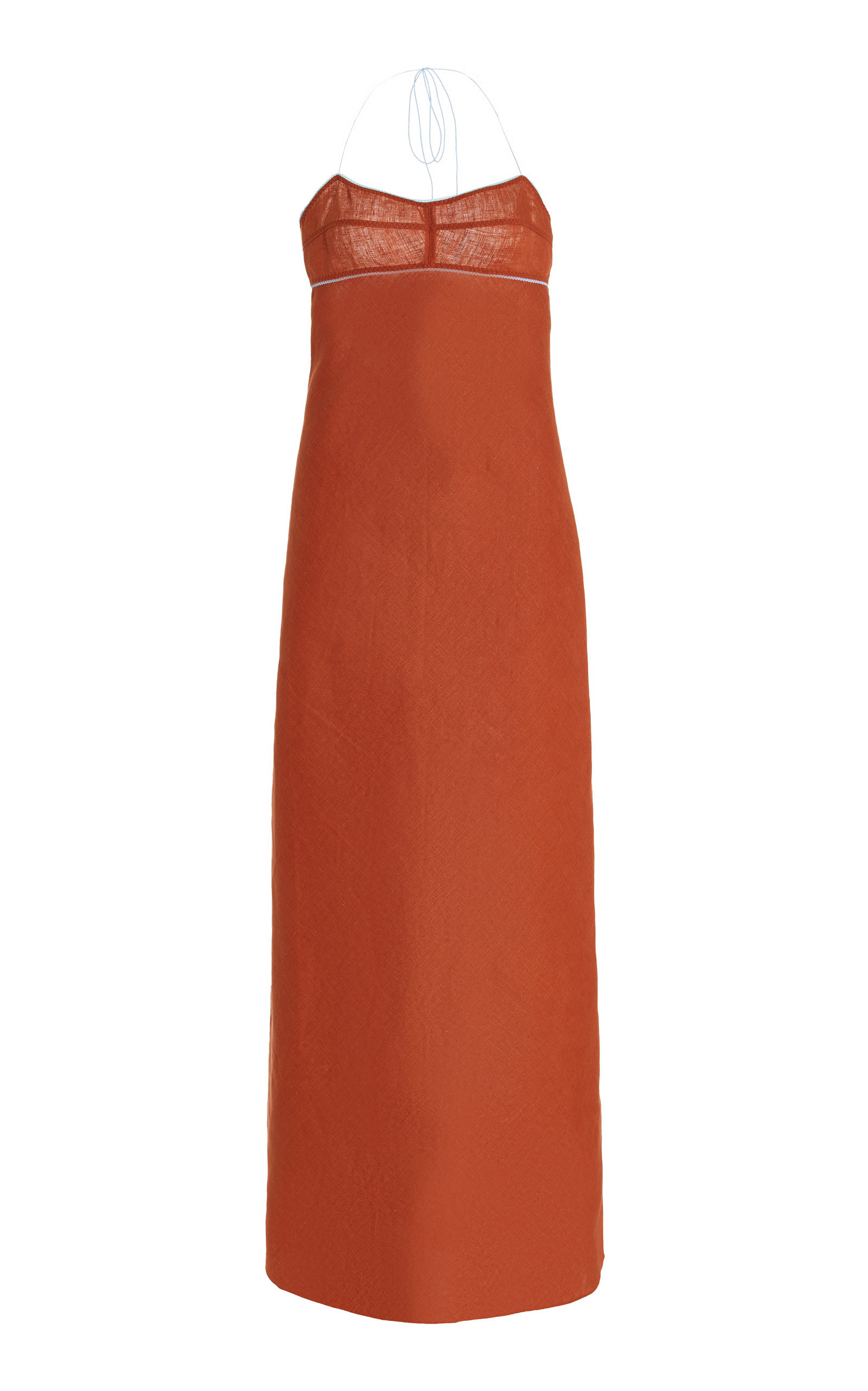 Odette Shoulder-Tie Linen Maxi Dress | Moda Operandi (Global)