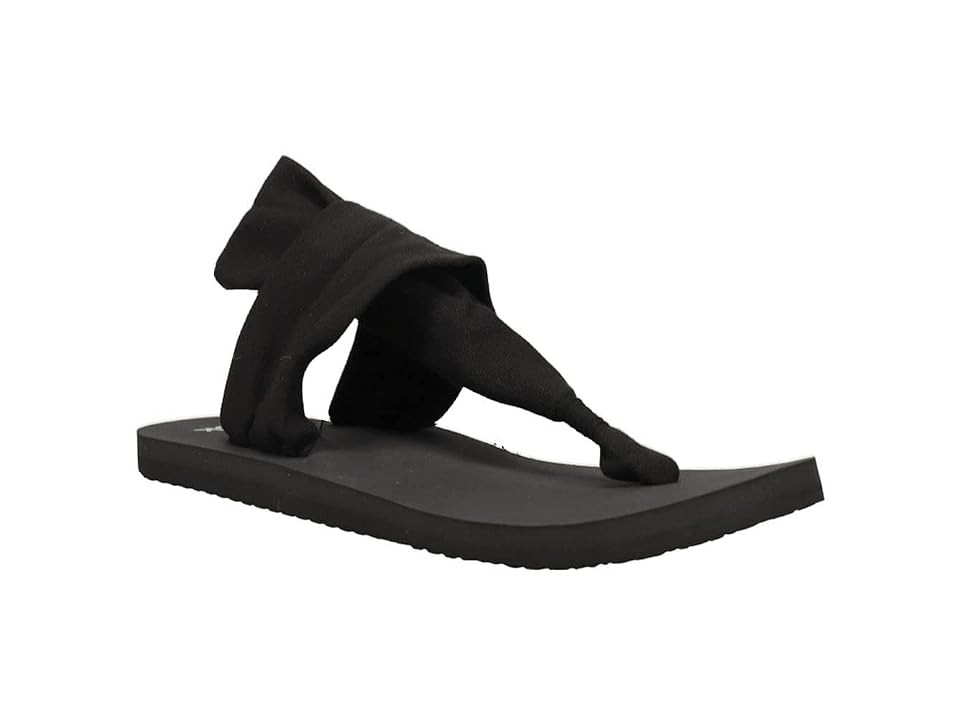 Sanuk Sling Soft Top Women's Shoes Black : 8 B - Medium, Textile | Zappos