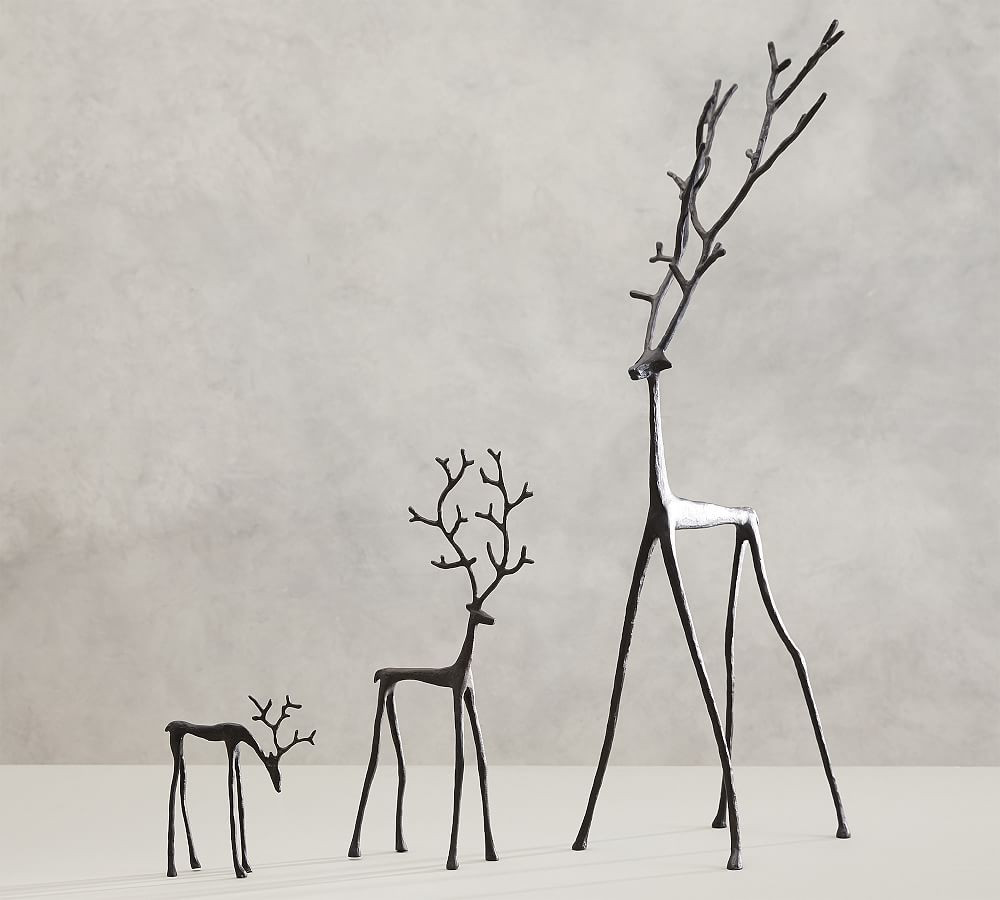 Bronze Sculpted Reindeer | Pottery Barn (US)