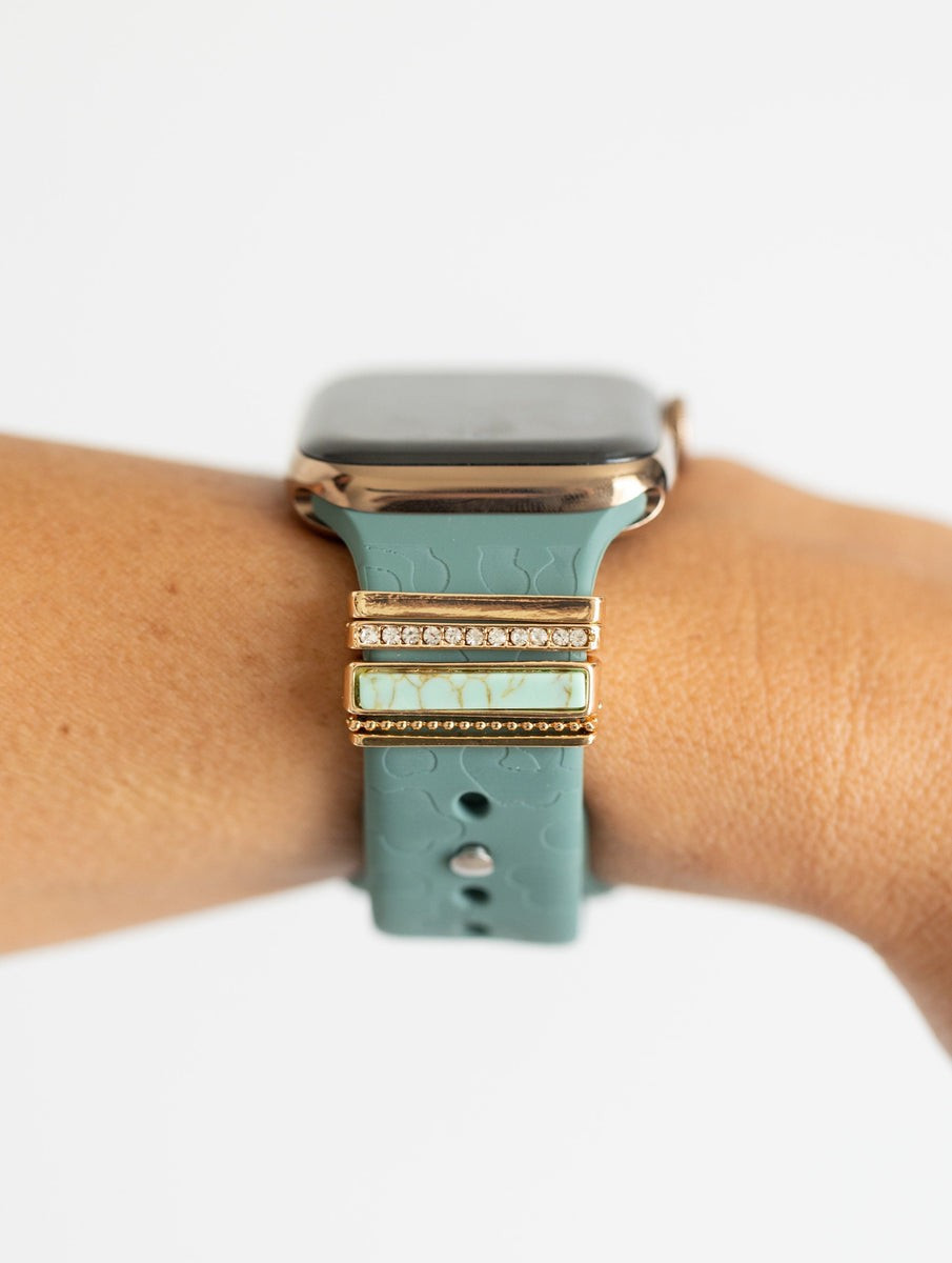 Eva Turquoise Apple Watch Band Moody Green | StrawberryAvocados