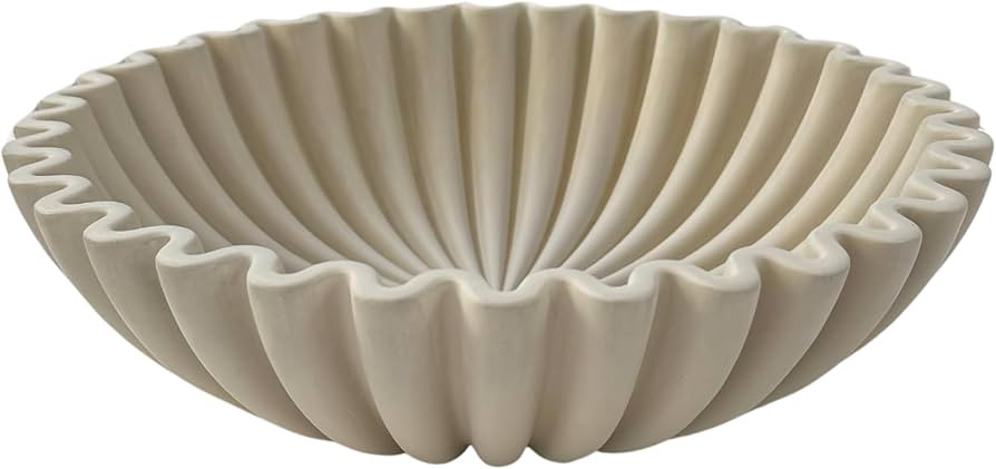 OAKOA Concrete Decorative Bowl - Organic Modern Home Decor Bowl - Decorative Objects - Cement Fru... | Amazon (US)