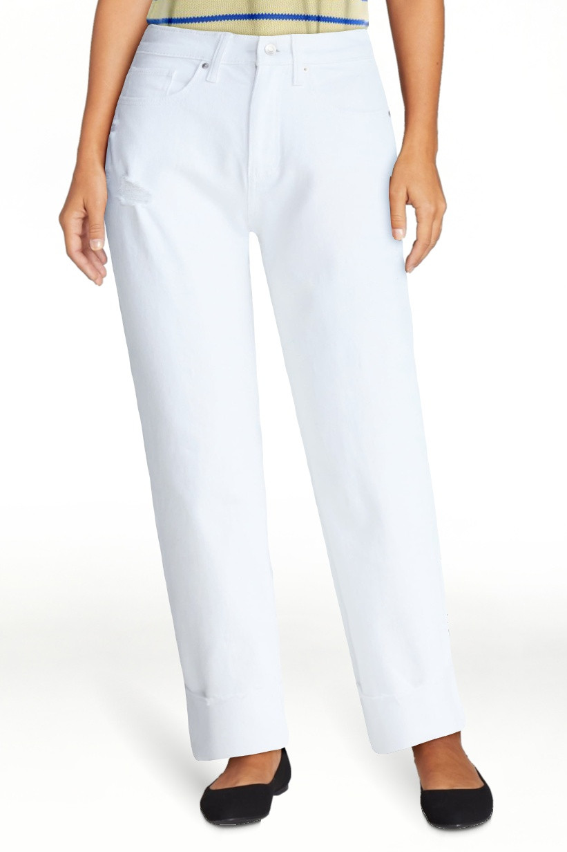 Free Assembly Women's High Rise Straight Cropped Jeans, Sizes 0-18 - Walmart.com | Walmart (US)