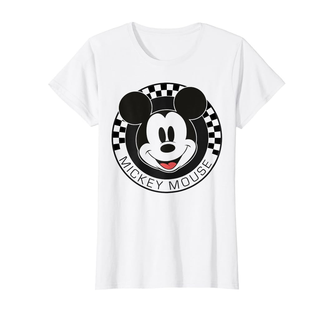 Amazon.com: Disney Mickey And Friends Mickey Mouse Checkerboard Circle T-Shirt : Clothing, Shoes ... | Amazon (US)