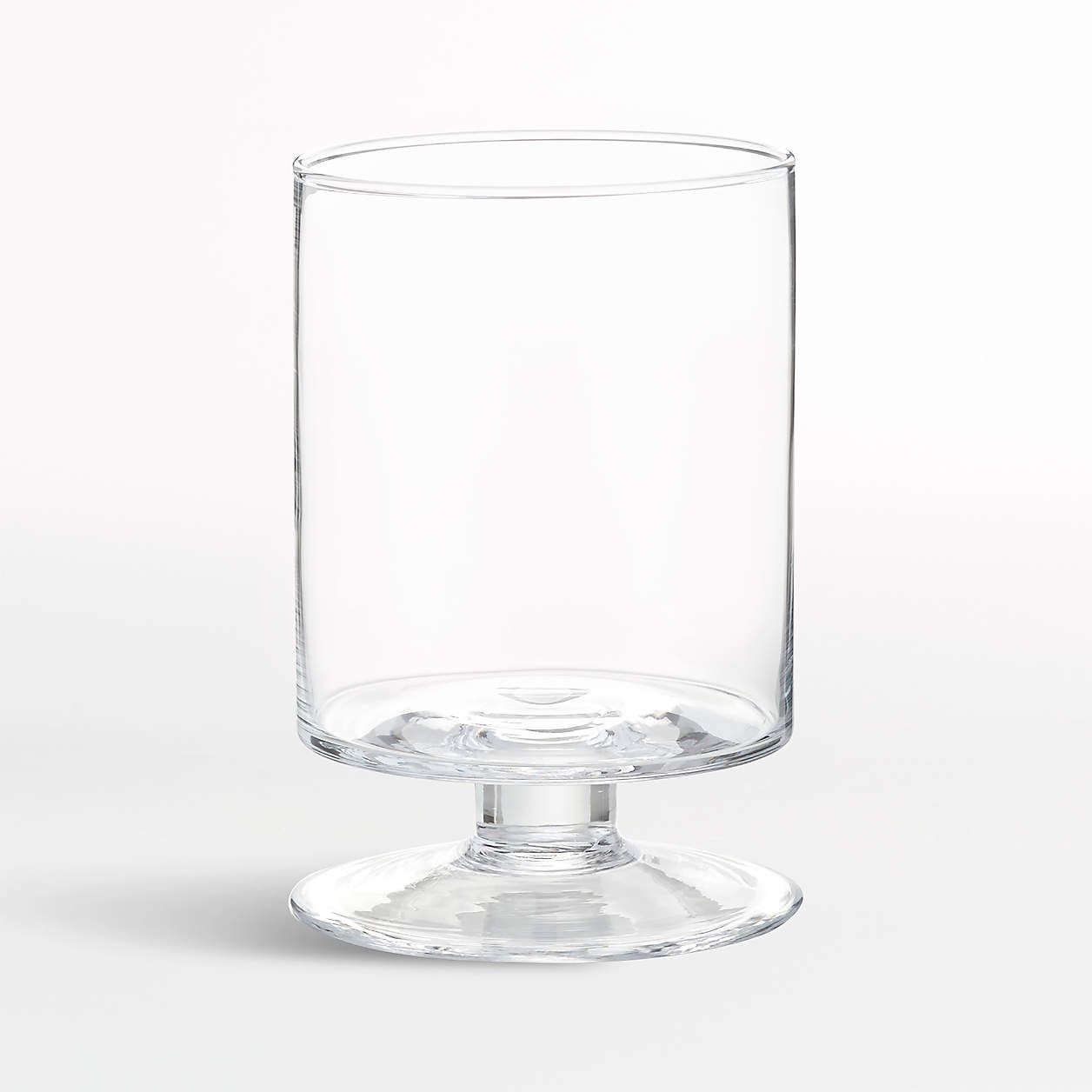 London Narrow Clear Hurricane Candle Holder + Reviews | Crate and Barrel | Crate & Barrel