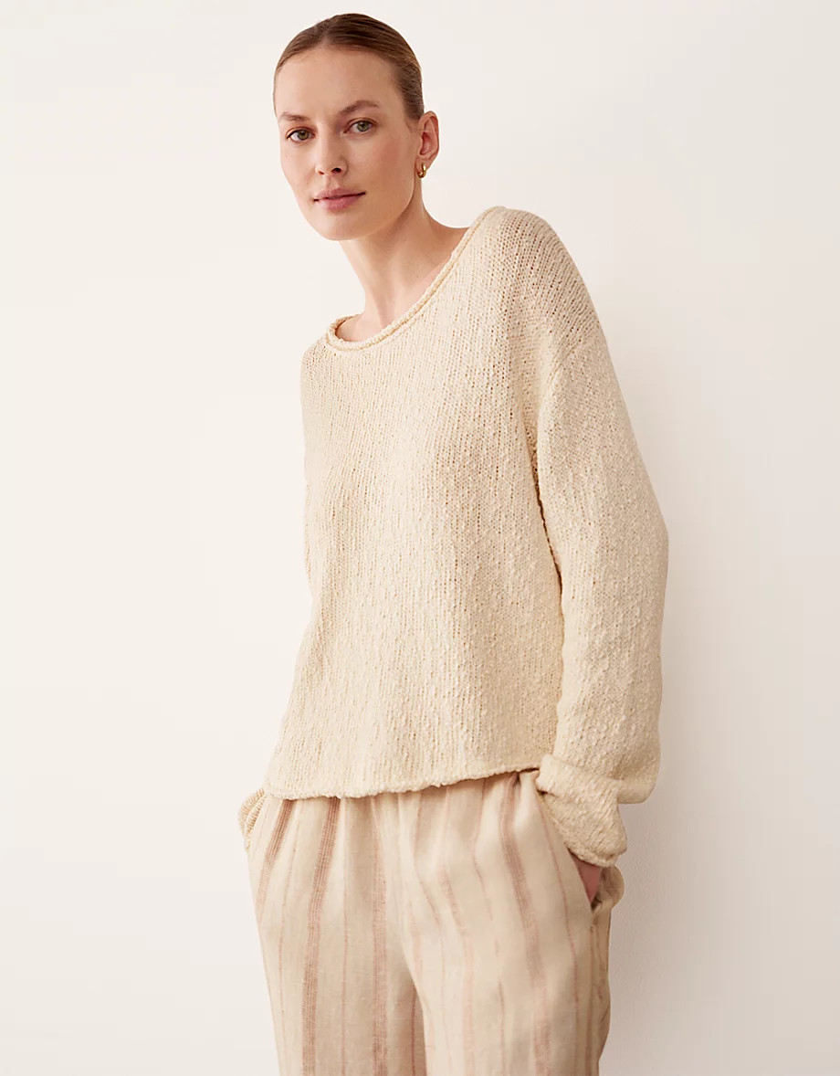 Cotton Rich Slub Jumper | Jumpers & Cardigans | The  White Company | The White Company UK & ROW