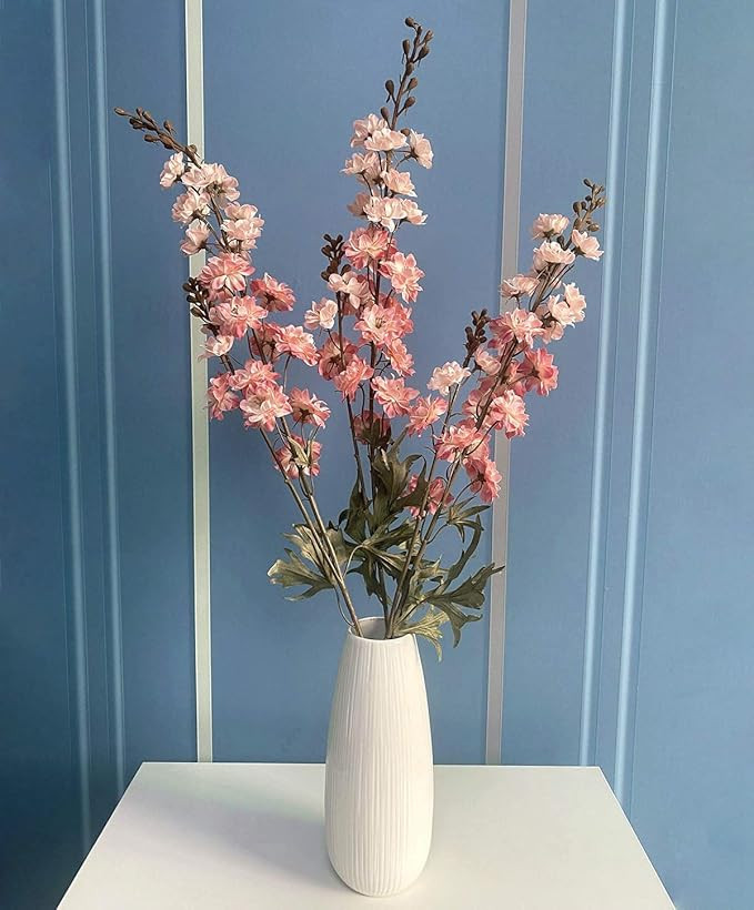 Artificial Cherry Blossom Branches Flowers Stems Silk Tall Fake Flower Arrangements for Home Wedd... | Amazon (US)