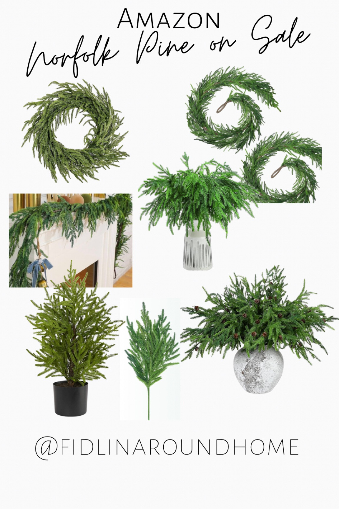 Norfolk Pine Garlnd, Stems, Wreaths get it while you can for Christmas and holiday decor! 

#LTKSeasonal #LTKHome