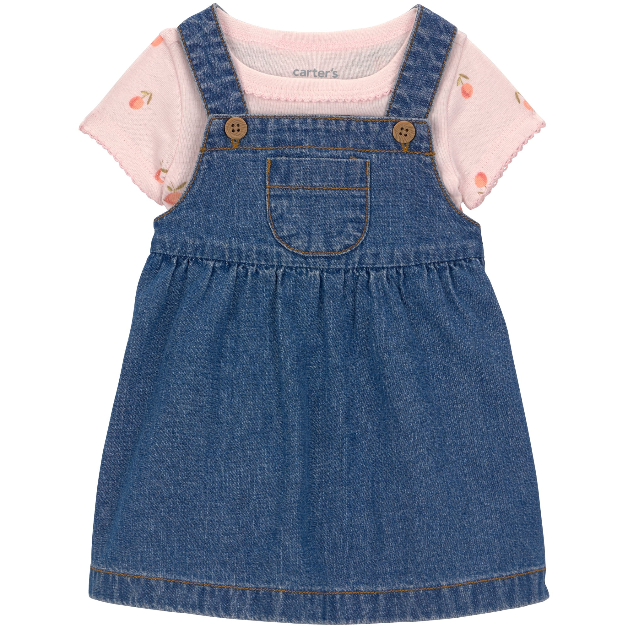Carter's Child of Mine Baby Girl Dress Set, 2-Piece, Sizes 0/3-24 Months | Walmart (US)