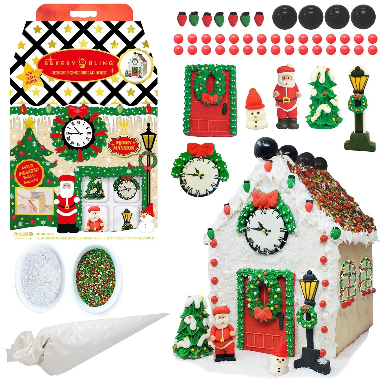 Amazon.com : Christmas Gingerbread House Kits for Girls - Unicorn Magical Manor Insta-House with ... | Amazon (US)