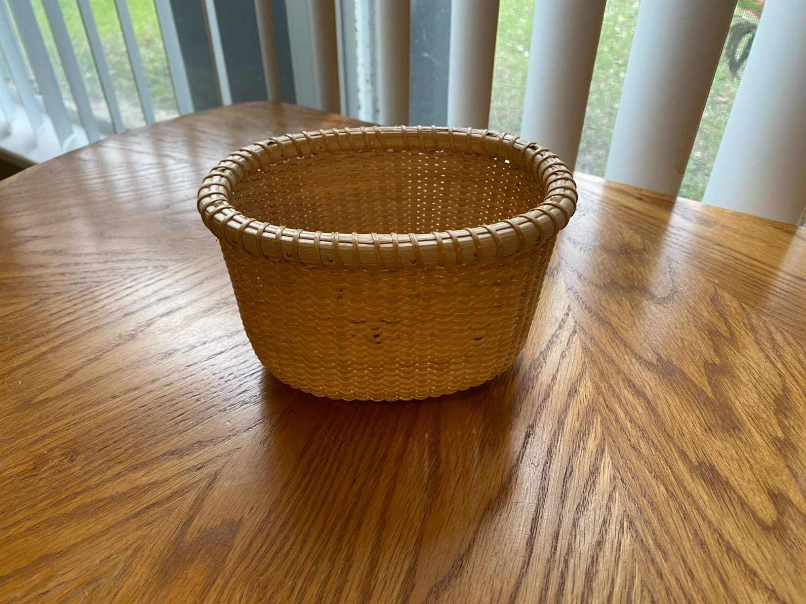 Teng Jin Nantucket Handicraft Basket Small Organizing Cane-on-cane weave oval storage Nautical Fo... | Amazon (US)