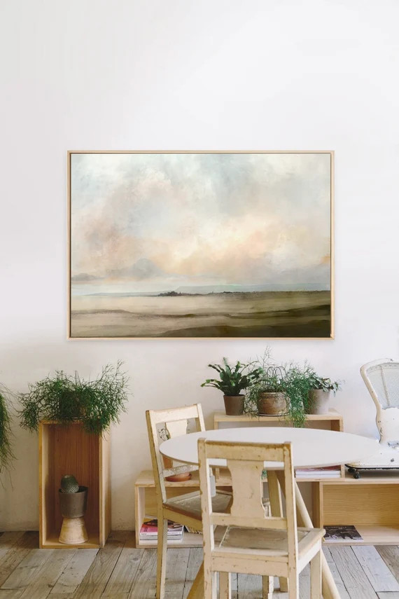 Landscape Painting Dan Hobday Art Olive Green Wall Art - Etsy | Etsy (US)