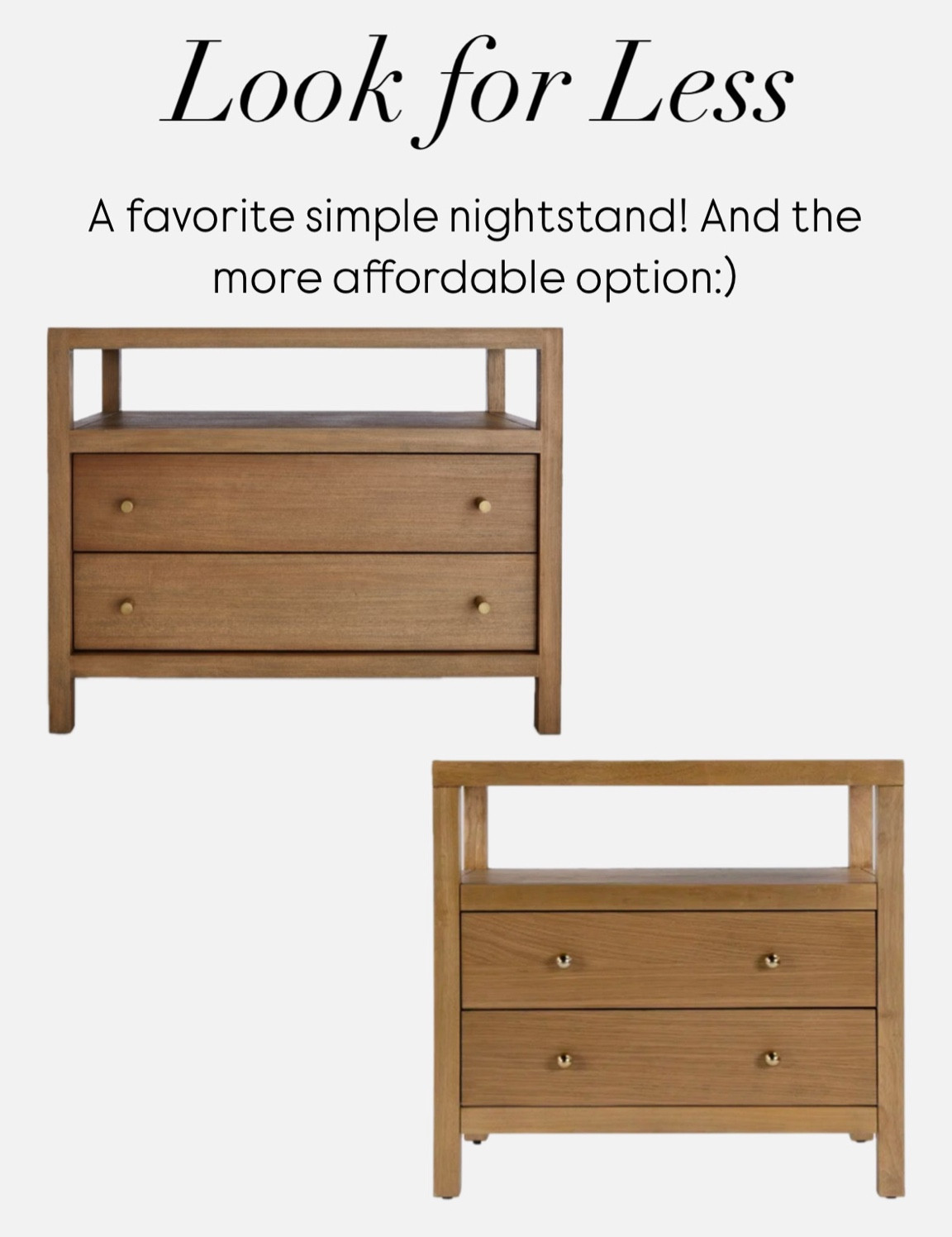 Look for Less transitional wood nightstands🩷


Bedroom Inspo, new home, new build, modern organic, modern bedroomm

#LTKSeasonal #LTKStyleTip #LTKHome