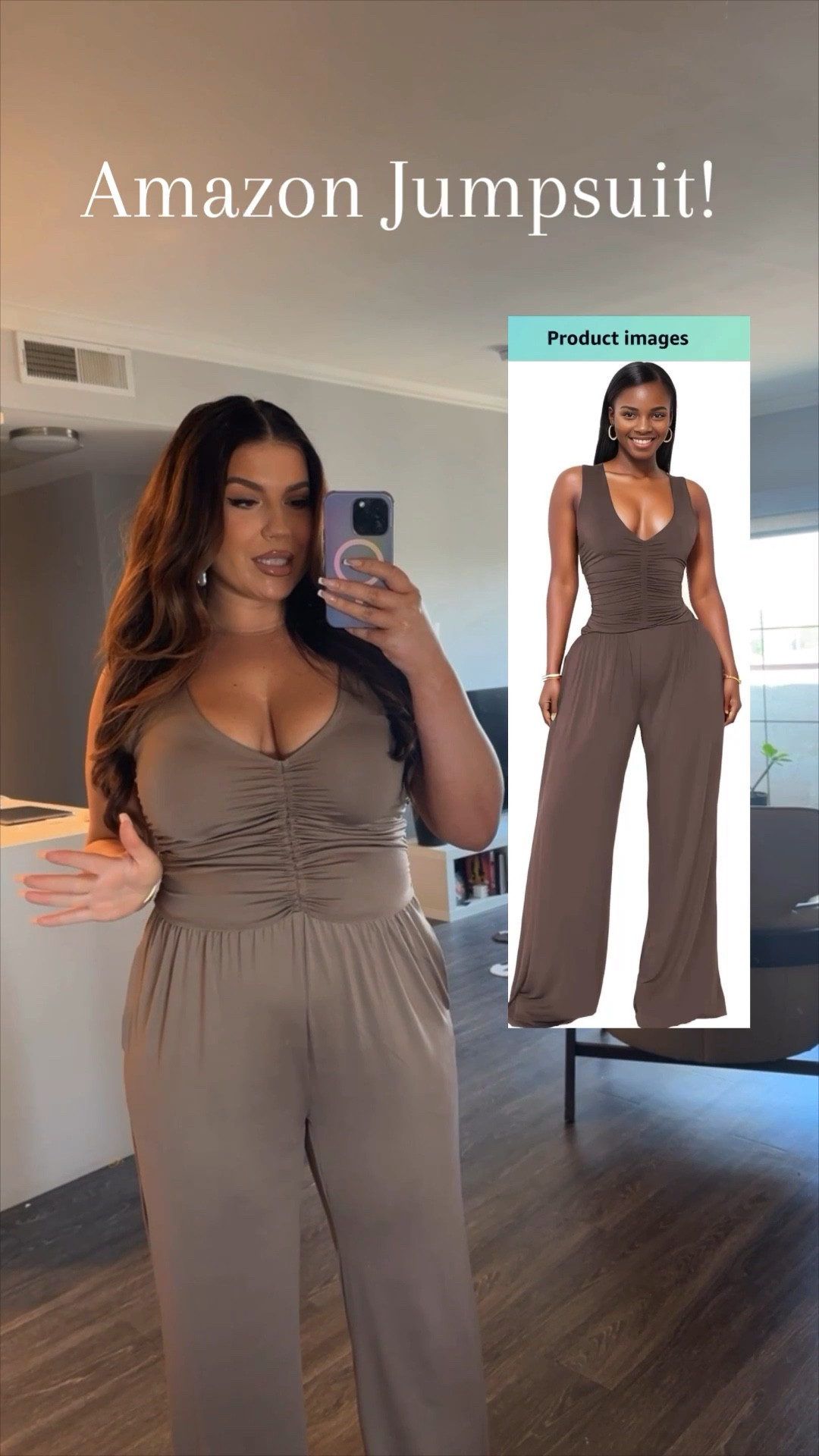 Dressy, Elevated Jumpsuit from Amazon! Grab this before it sells out! Perfect for Date Night, Vacation, or Semi-Formal Events! Wearing my usual L, available in sizes S-XXL in more colors! 🤎

#LTKMidsize #LTKSeasonal #LTKFindsUnder50
