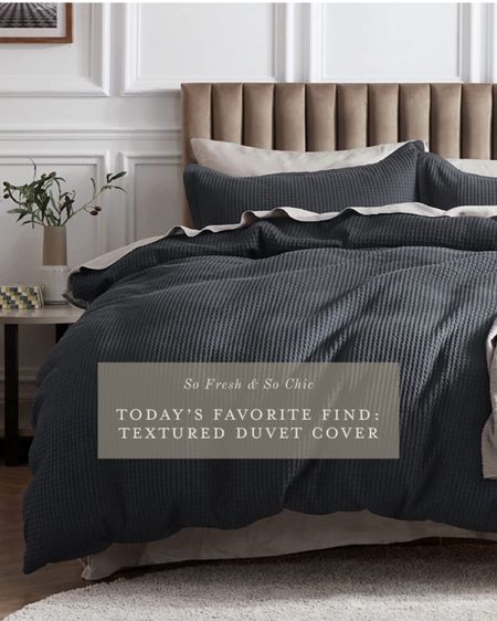 Waffled linen duvet cover set. 
-
Bedroom decor - king duvet cover - queen duvet cover - neutral duvet cover #linenbedding 

#LTKhome #LTKunder100 #LTKFind