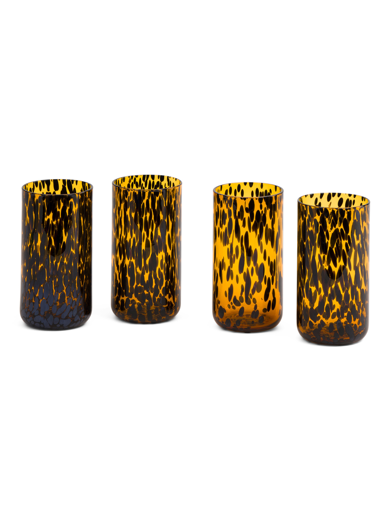 Set Of 4 Tortoise Highball Glasses | TJ Maxx