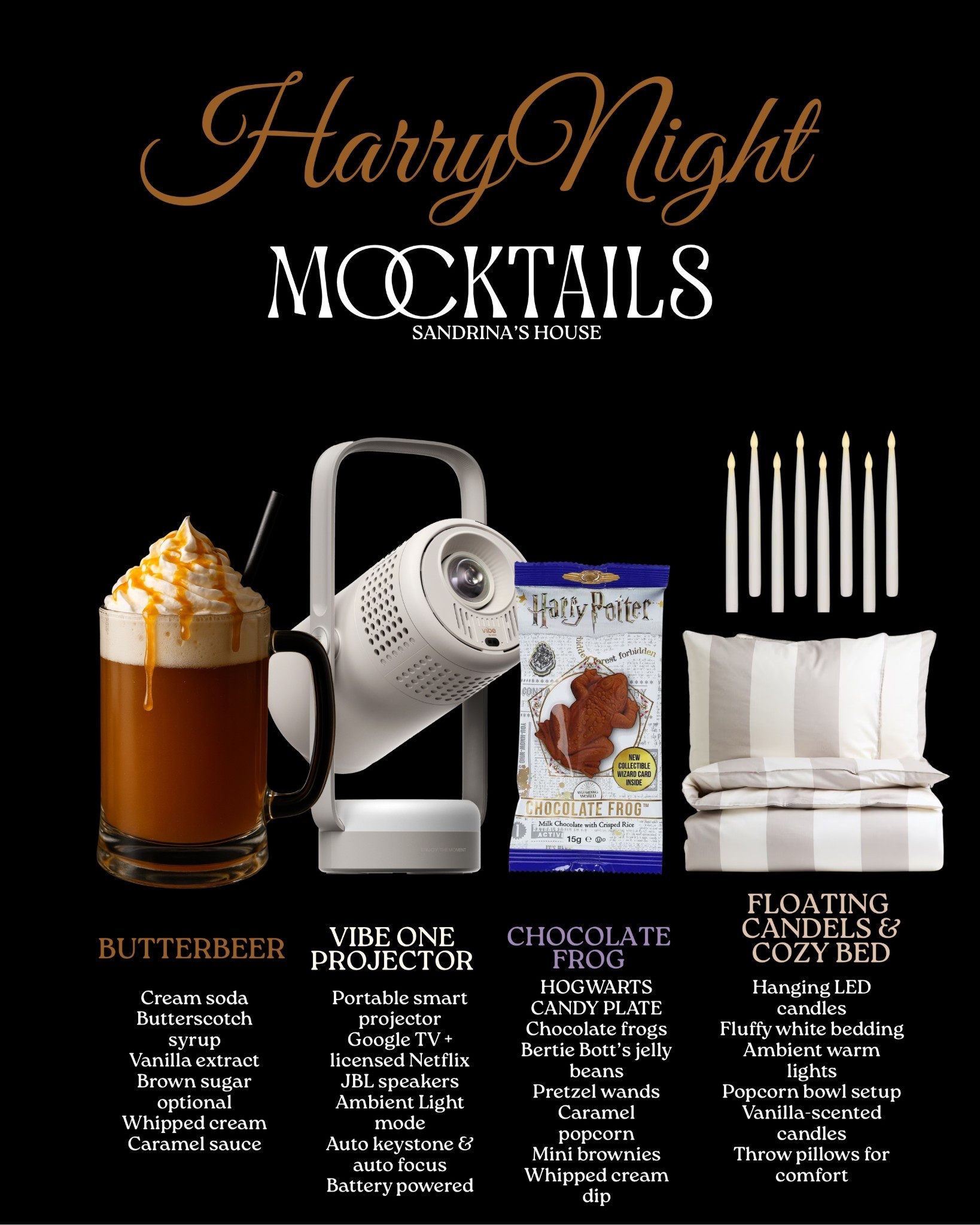 Harry potter movie night all you need for the ultimate big home cinema with my xgimi vibe one 

#LTKhome