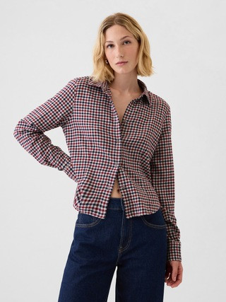 Cropped Flannel Shirt | Gap (US)
