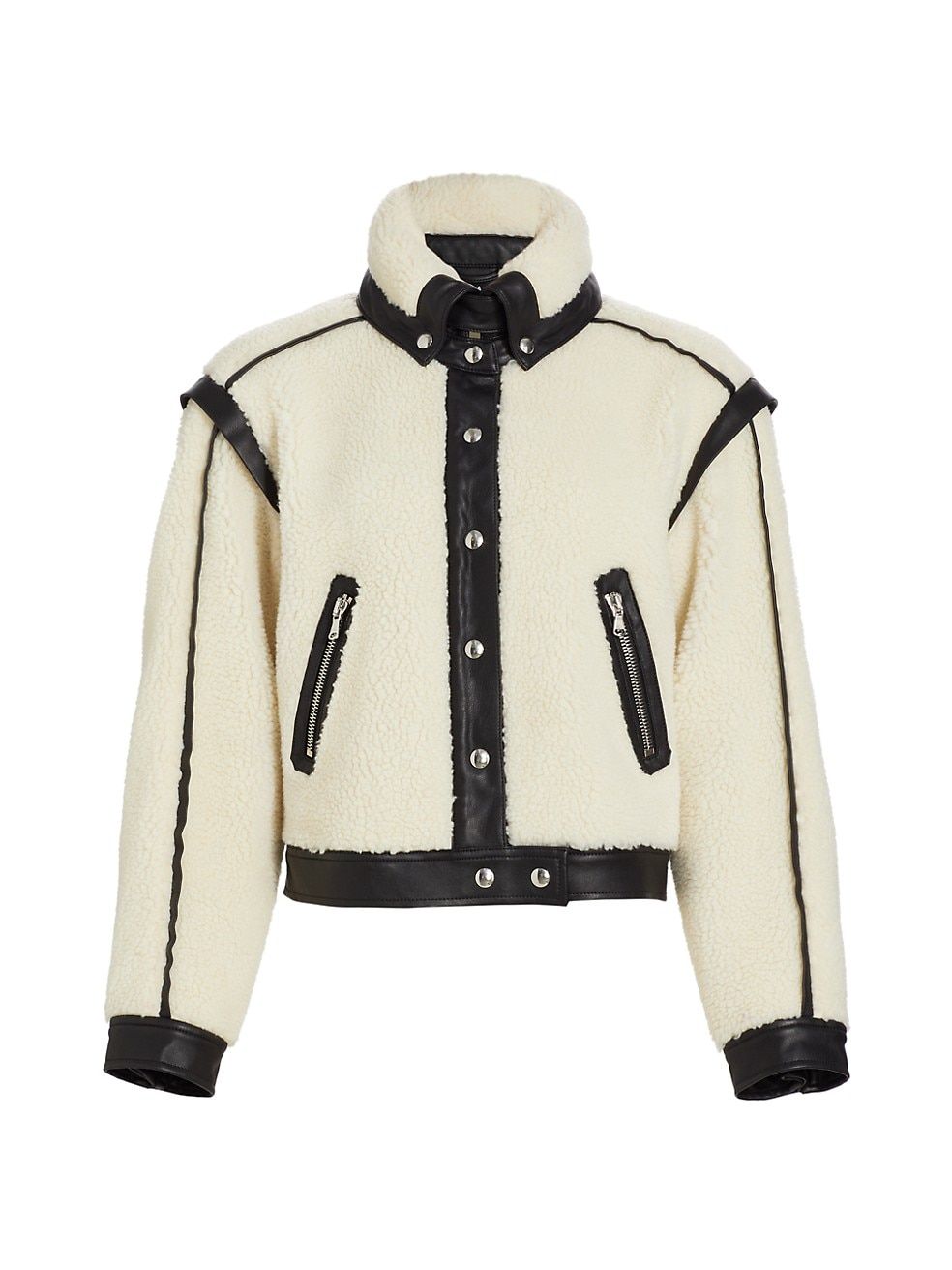 Veronica Beard Anita Faux Shearling Moto Jacket | Saks Fifth Avenue