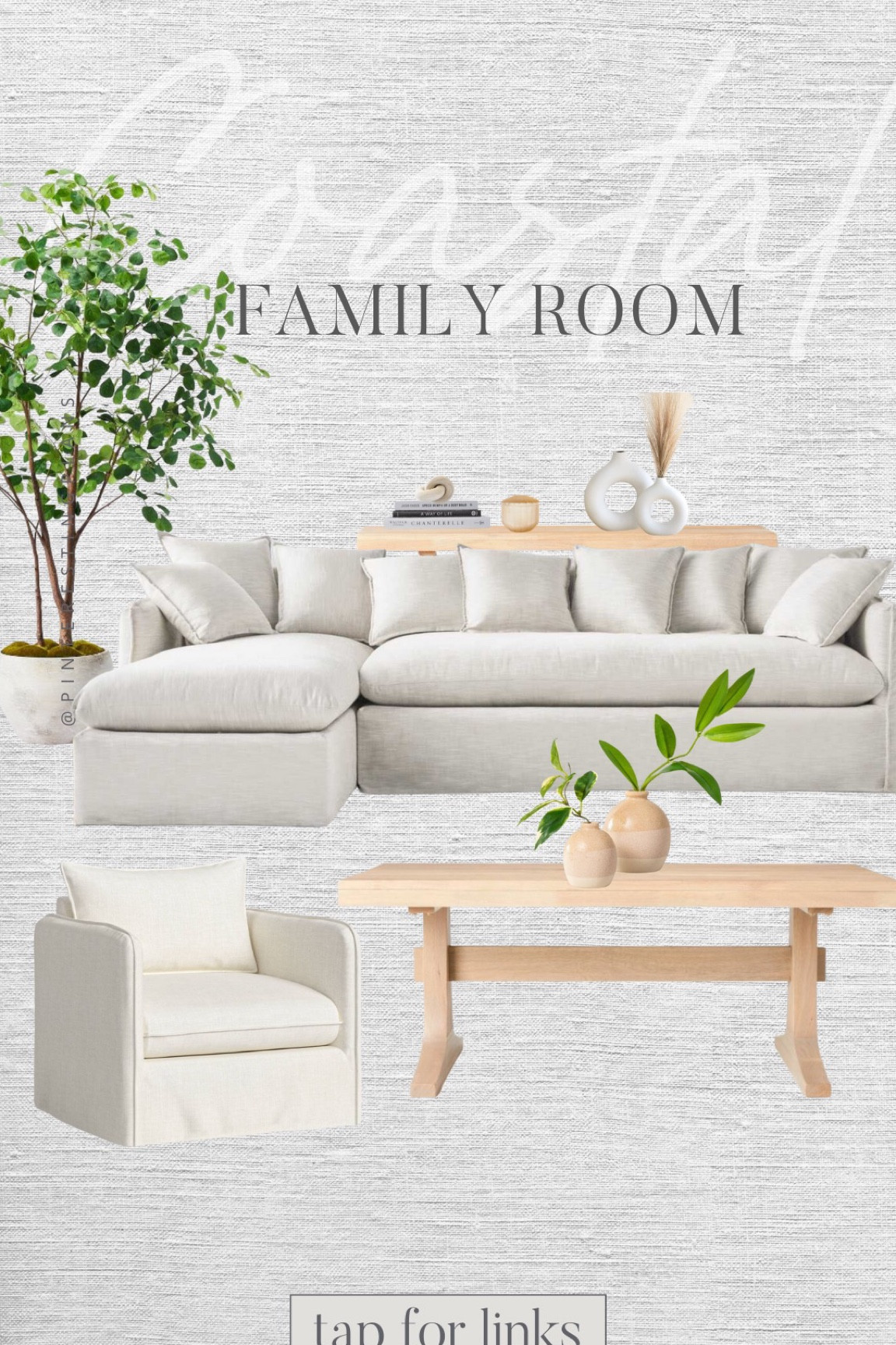 Neutral living room design. I have this couch and console table and love them. I’ve actually bought the couch twice now for two different homes. It washes well which is good with kids and a dog! The chair I also have, a nice budget friendly option. 

#LTKfamily #LTKkids #LTKhome