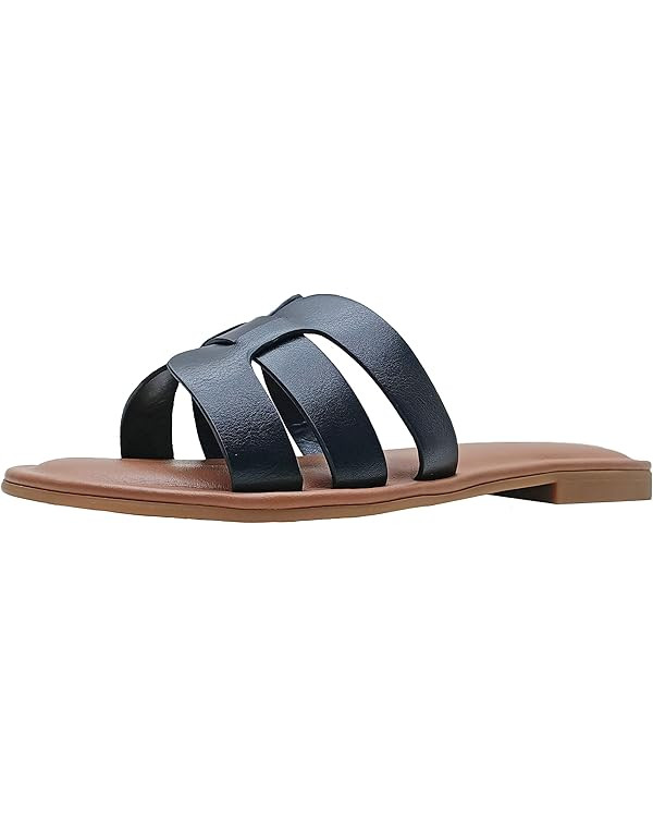 The Drop Women's Monika Flat H-Band Slide Sandal | Amazon (US)