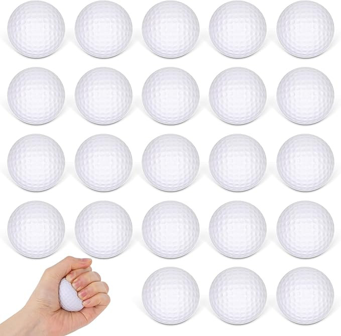 LovesTown 24PCS Golf Stress Ball, Foam Golf Practice Balls Golf Party Decorations White Squeeze B... | Amazon (US)