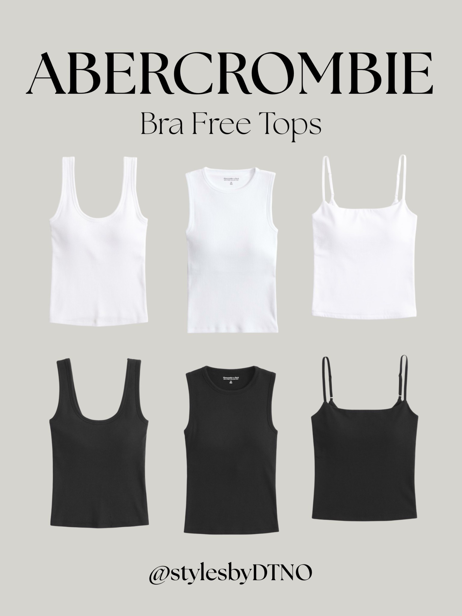 Black and white bra free tops from Abercrombie & Fitch (scroll below for more options)

Tags: Best Sellers, New Arrivals, Spring Fashion, Outfit Ideas, Stylist Picks, Wardrobe Essentials, Back In Stock, Summer Fashion, Scoop Neck Tank Top, 90s Cami Top, Racer Neck Tank Top, Fashion Finds 2026, 

#LTKSeasonal #LTKootd #LTKU