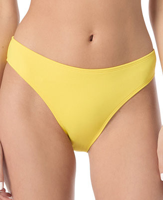 new york Women's Solid High-Cut Bikini Bottoms | Macy's