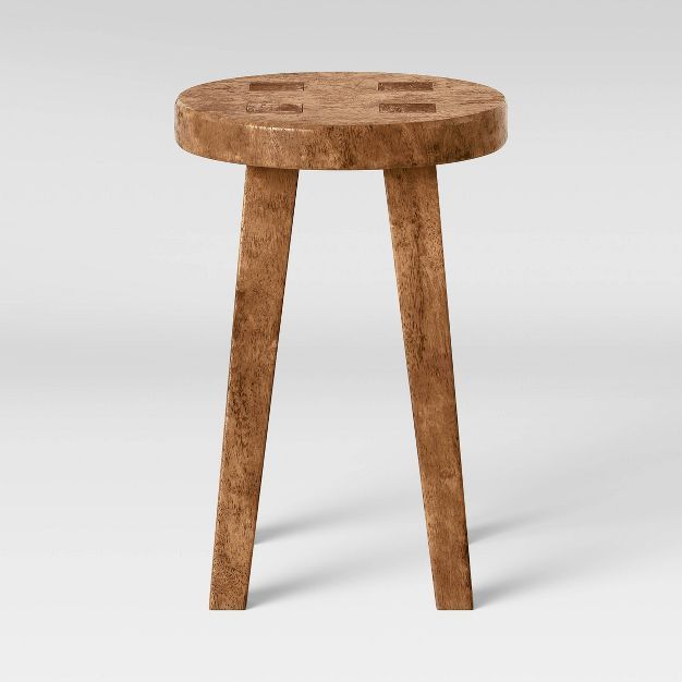 Woodland Carved Wood Accent Table Brown - Threshold&#153; | Target