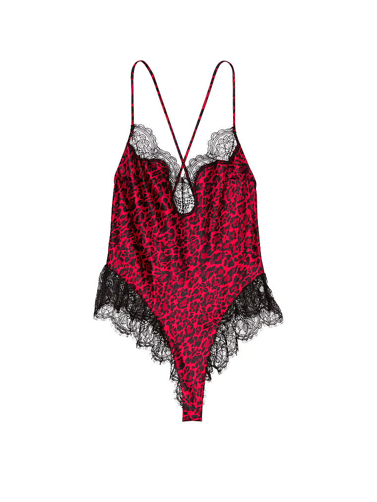 Satin Lace High-Leg Romper | Victoria's Secret (US / CA )