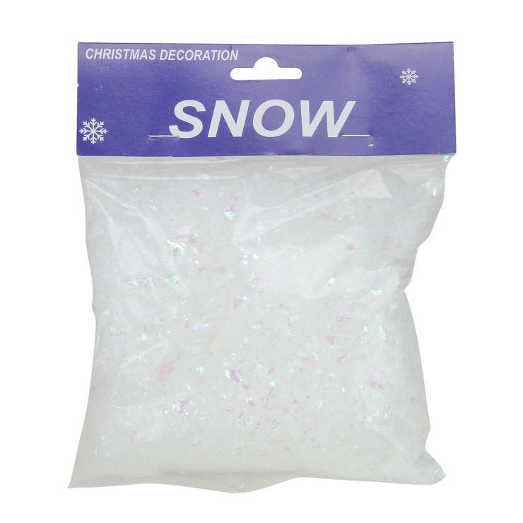 Northlight White Iridescent Artificial Powder Snow Flakes for Christmas Decor 1.75qts | Target