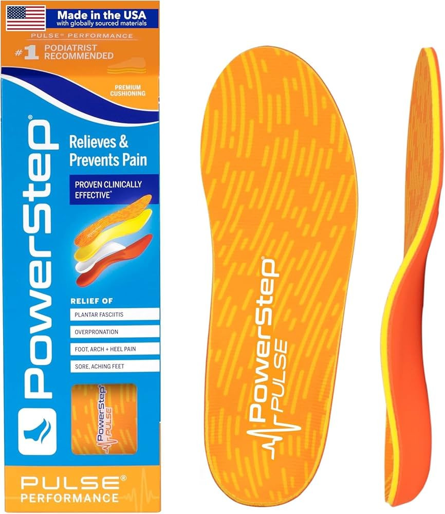 PowerStep Insoles, Pulse Performance, Running Shoe Pain Relief Insert, Athletic Arch Support Orth... | Amazon (US)