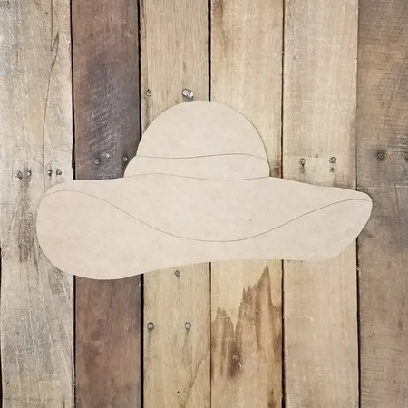 18"" Simple Sun Hat Beachwear Cutout, Unfinished Wall Decor Paint by Line | Walmart (US)