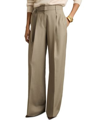 Clara Wool Belted Wide Leg Trousers | Bloomingdale's (US)