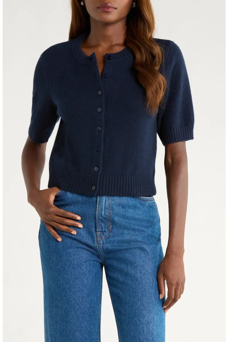 Reformation Cashmere & Wool Crop Cardigan (Women) | Nordstrom | Nordstrom