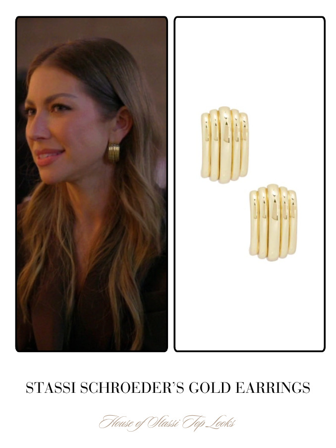  Stassi Schroeder's Gold Ribbed Earrings 

 