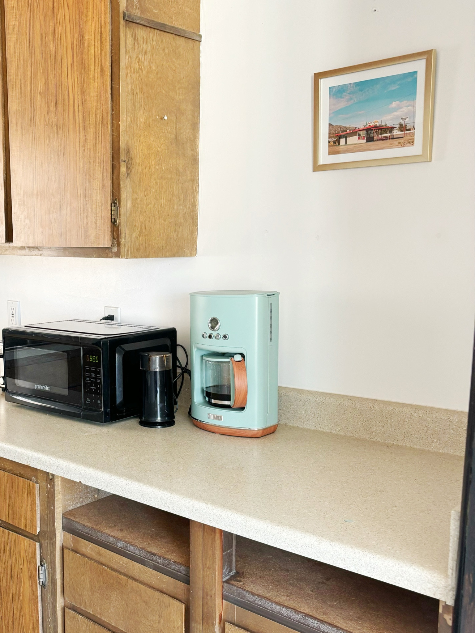Coffee maker and Etsy art - I’m tagging our kitchen products here too 