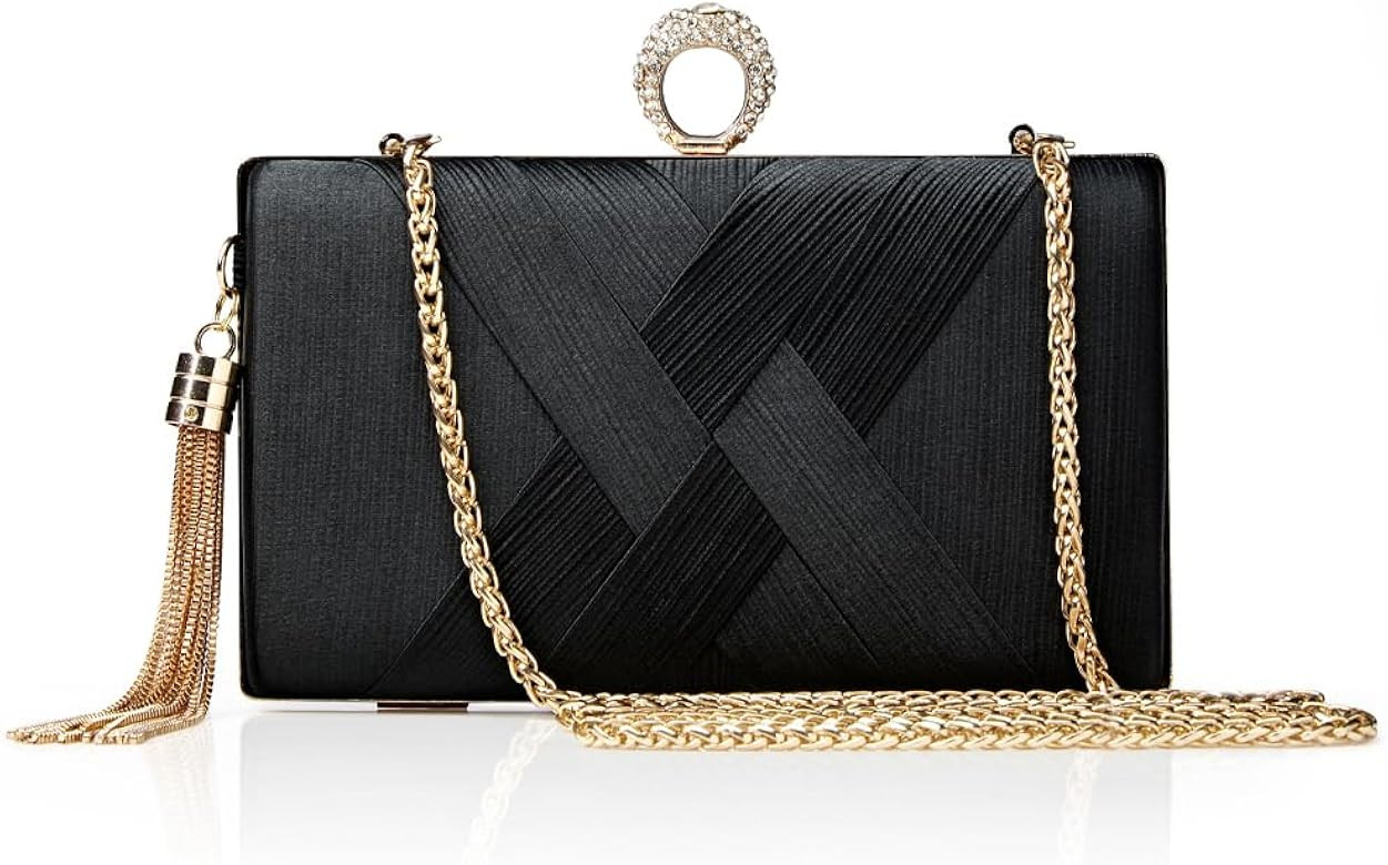 BABEYOND Clutch Purses for Women - Evening Bag Tassel Pendant Clutch for Bride Party Prom Wedding | Amazon (US)