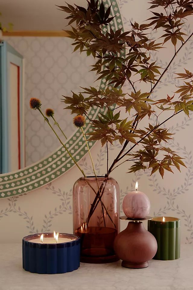 Matilda Goad & Co. Scalloped Candle | Anthropologie (US)