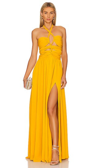 Ally Dress in Golden Spice | Revolve Clothing (Global)