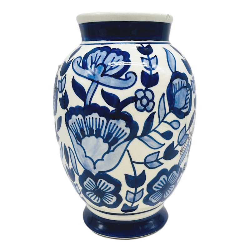 Blue Floral Vase, 9" | At Home